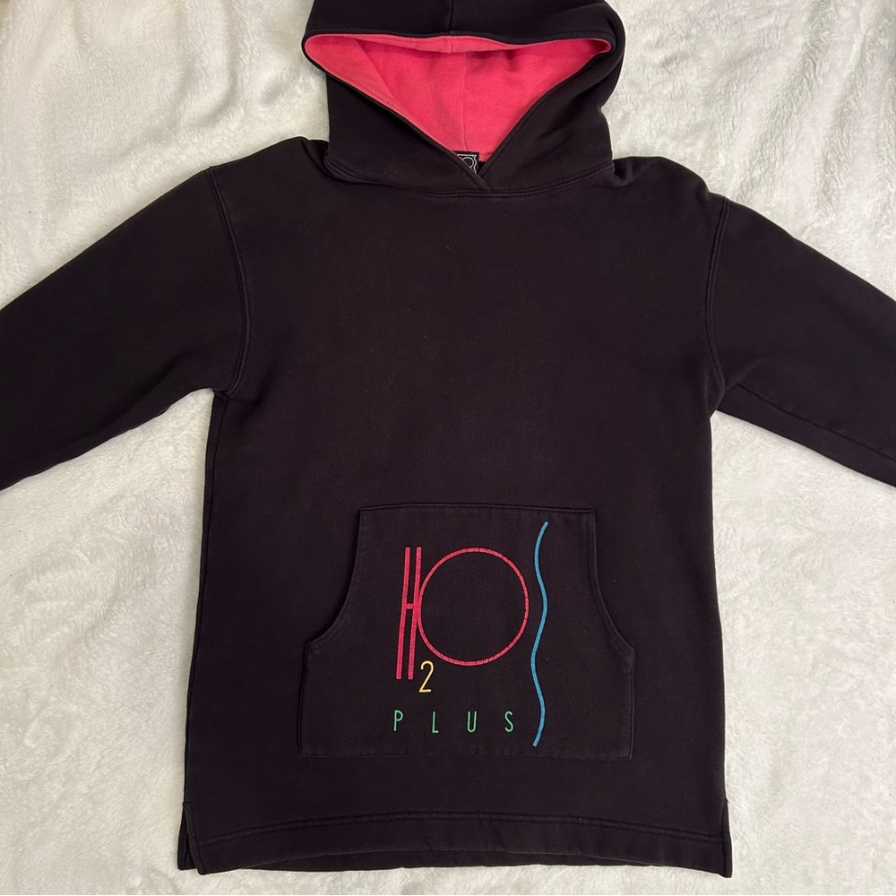 Vintage 80s 90s H2O Plus Black Hoodie surfer wear